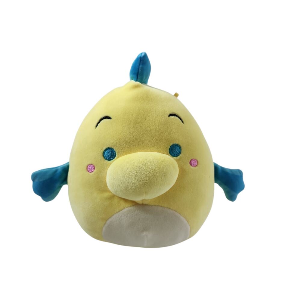 Disney Little Mermaid Flounder Squishmallow 10" Stuffie Excellent Condition